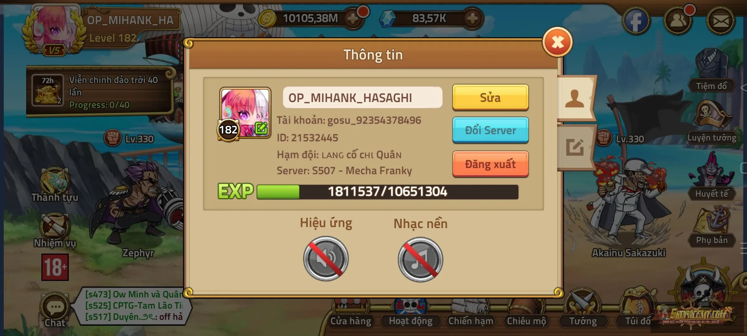 S507 shawk lv450 roger lv400 nhiều tài nguyên