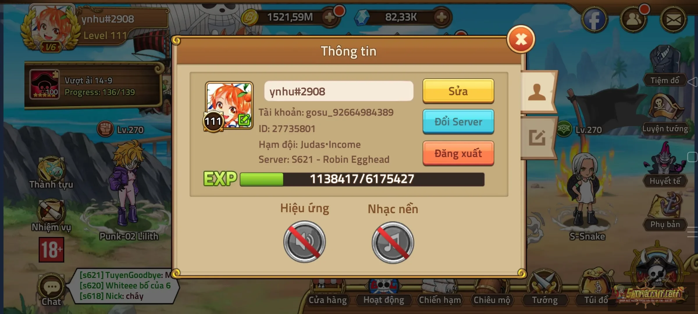 S621 roger e5 tài nguyên nhiều