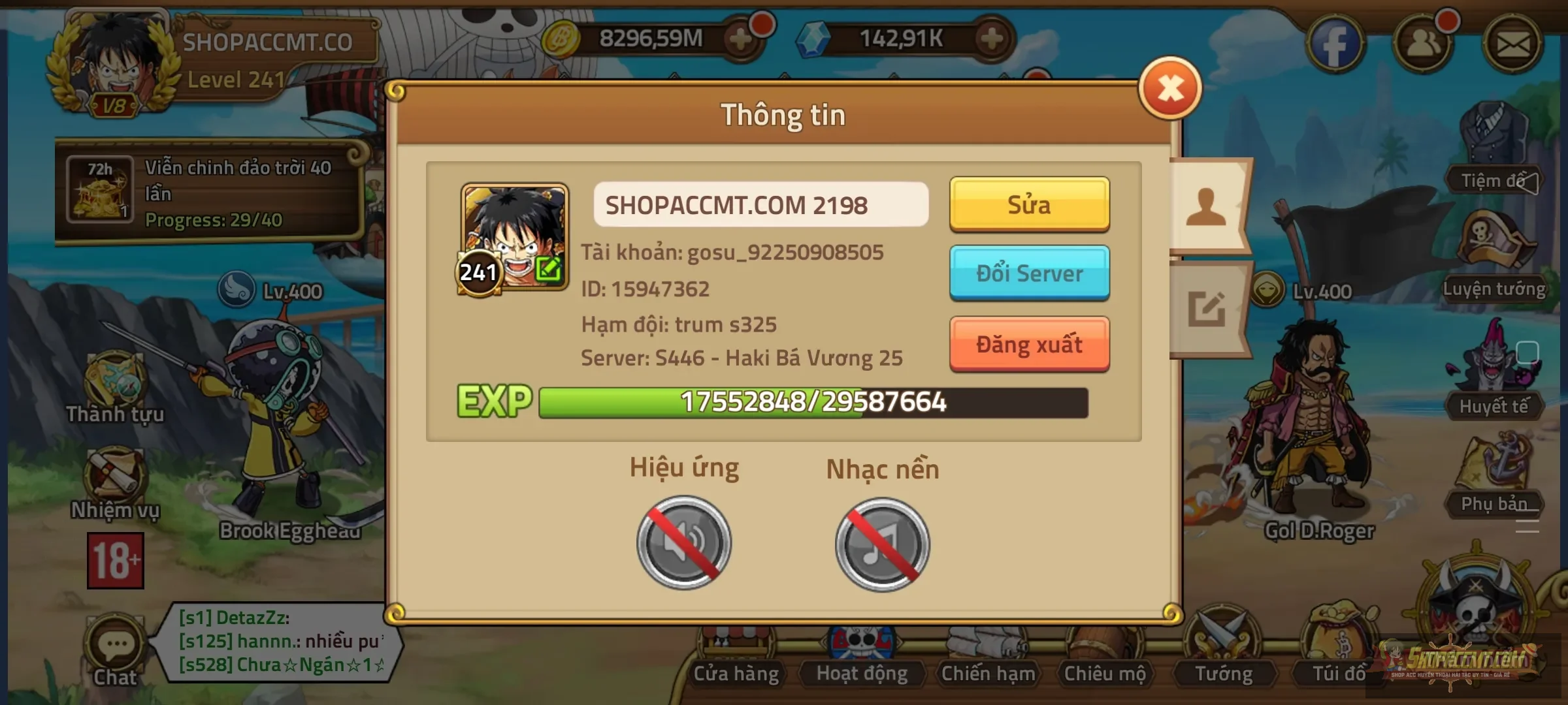 Top1 S446 x2 roger lv450 tài nguyên nhiều