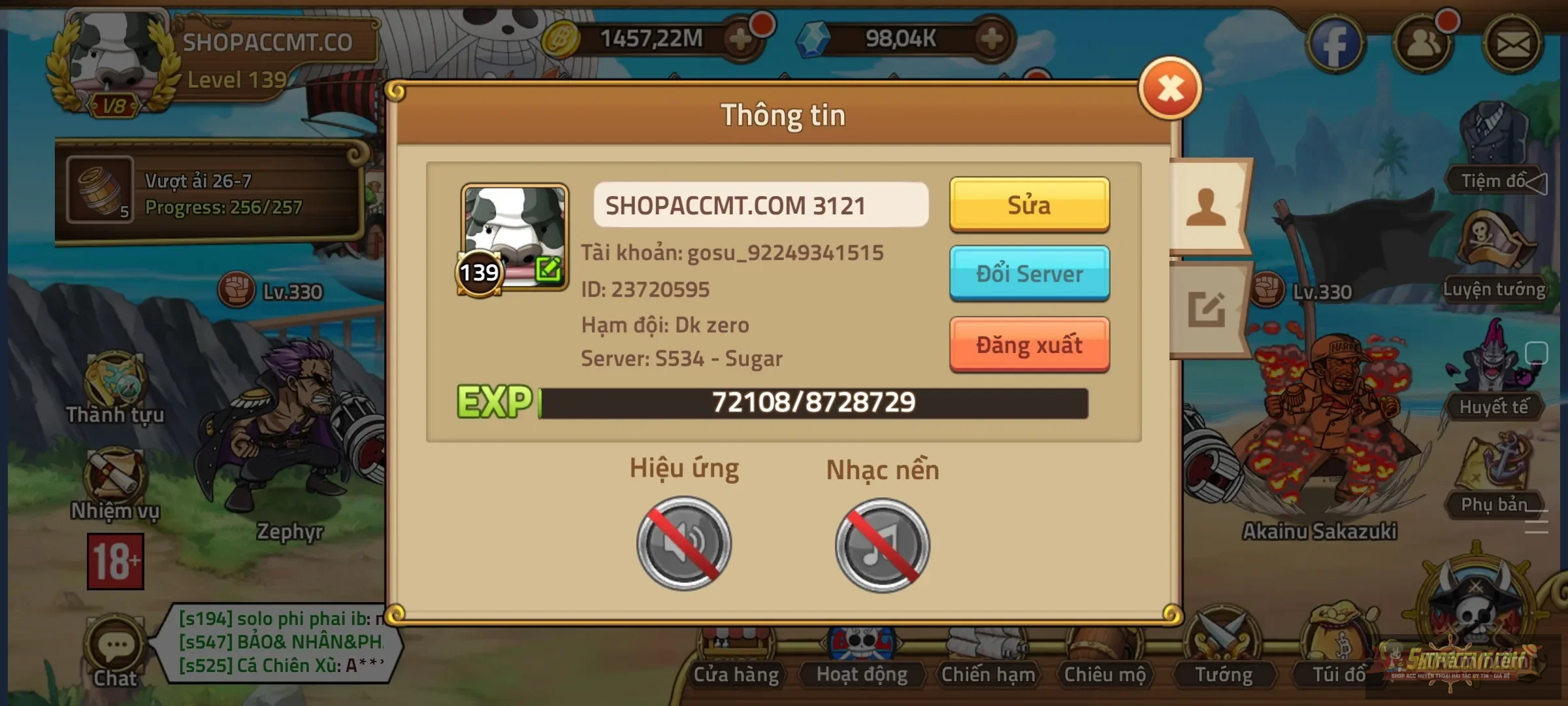 S534 ace e5 roger lv400 nami&robin e4