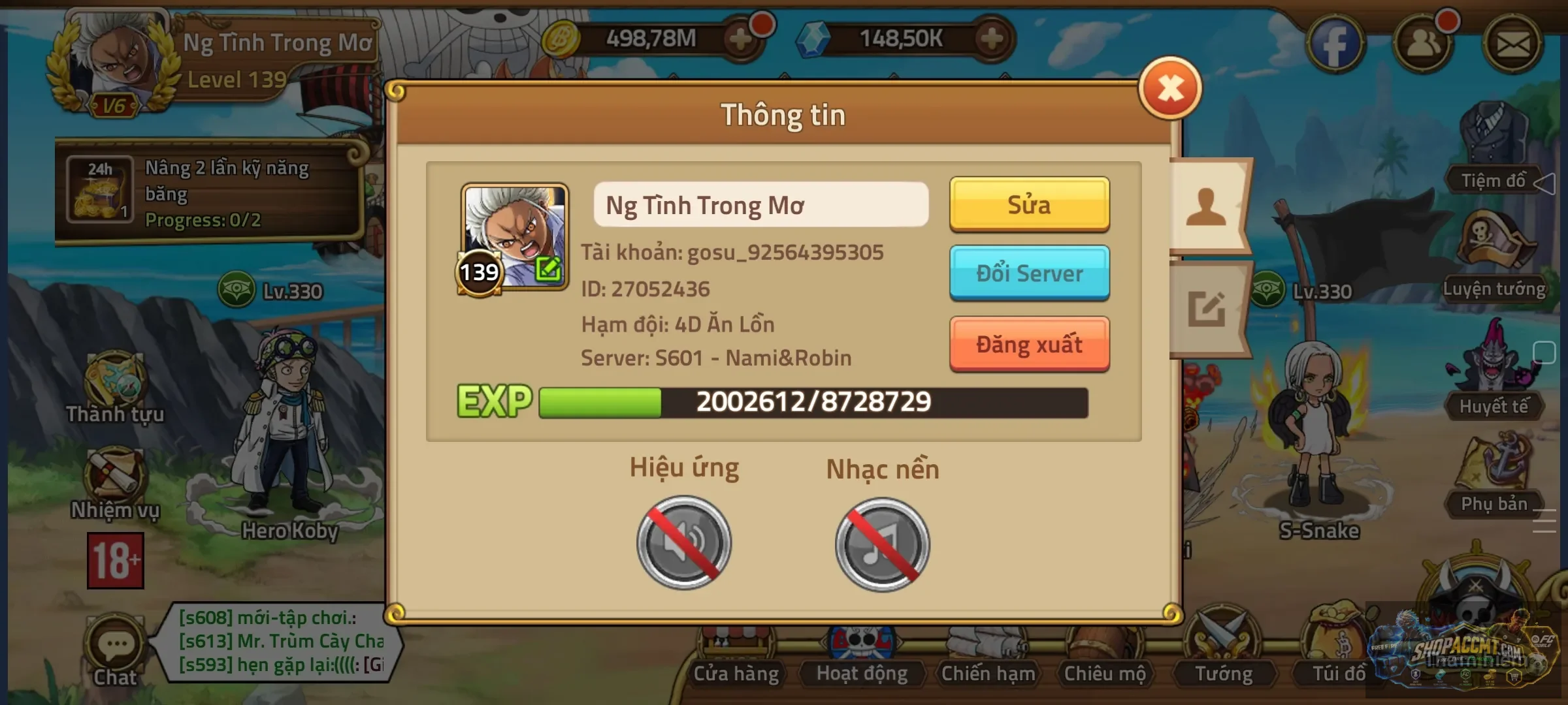 S601 roger lv450 nami&robin e4