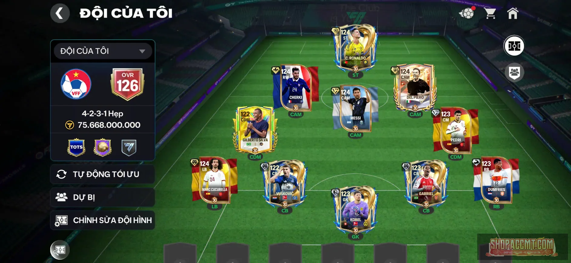 messi twg + ronaldo utots, orv 126